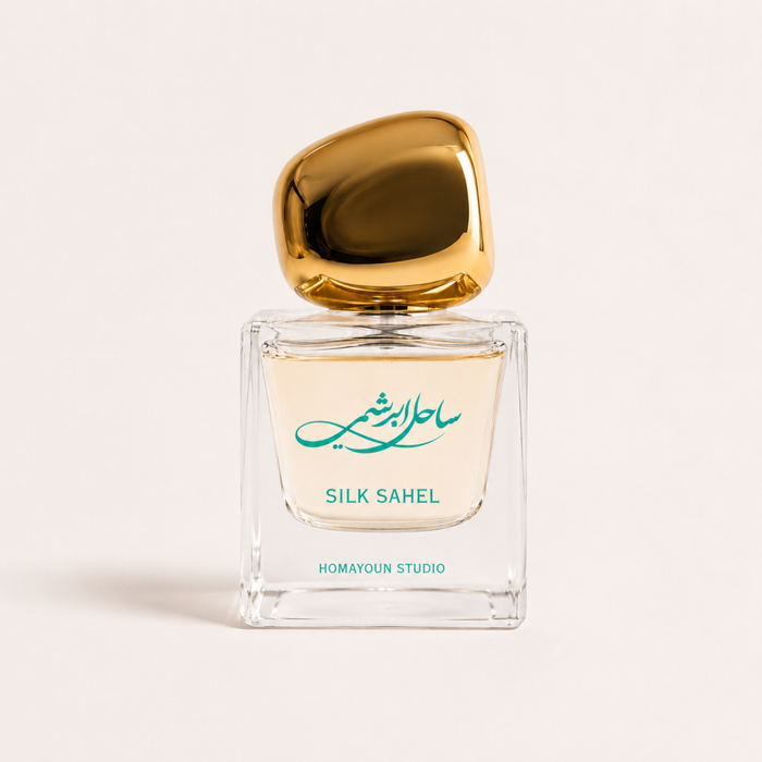 Silk Sahel Eau de Parfum by Homayoun Studio with Persian black tea and neroli fragrance